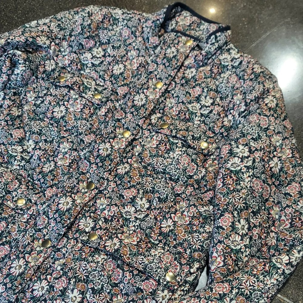 J.Crew Liberty Garden Print Quilted Downtown Field Jacket - Picture 5 of 9